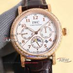 Replica IWC white face rose gold carved diamond bezel Swiss automatic mechanical watch (1)_th.jpg